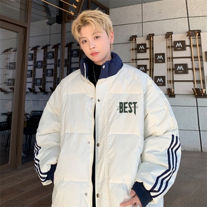 ！2025冬季新款男士潮牌撞色立领棉衣百搭棉服外套MY201特P80图片