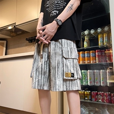 工装裤2025夏季新款立体袋五分短裤宽松大码休闲裤CK38*P30控68，男装牛仔裤，星座511-1