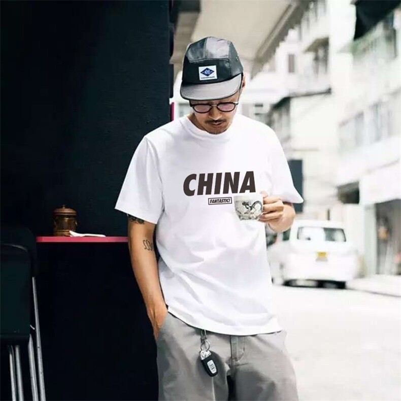 纯棉2026夏季新款CHINA印花圆领短袖T恤打底衫男1210-2-9918-P15图片