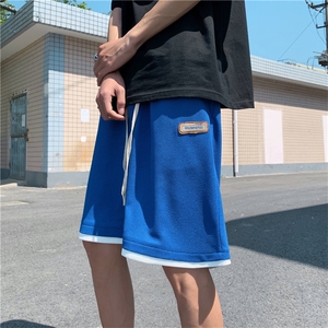 字母自有商标华夫格贴标座不变形短裤五分裤百搭海滩裤 K3134-P22图片