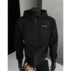 现货-春秋卫衣开衫重磅高品质雪花刺绣卫衣1016-1Y147P76K138，男装卫衣，星座1016-1（原电商B408-1）