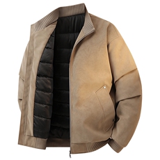 2025新款立领皮棉衣皮衣加绒加厚棉服休闲百搭保暖YH-87-P95，男装皮衣，星座717