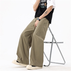 特批28夏新款冰丝垂感薄款系带弯刀裤百搭坠感冰丝裤休闲裤KH921，男装休闲裤，电商A128