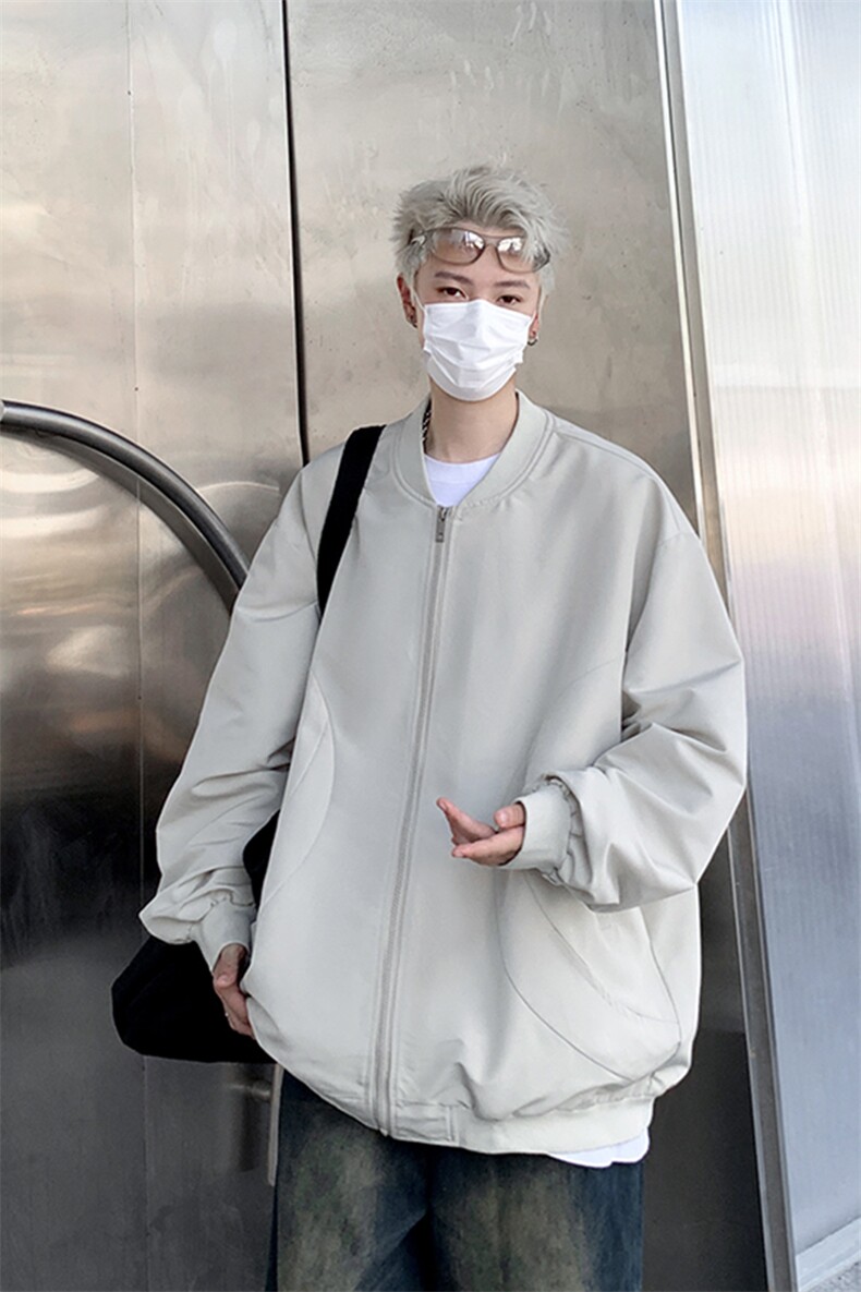 港风大码美式潮牌男女情侣款圆领夹克外套XZ213-JKMM02-P75控98,男装夹克,星座213