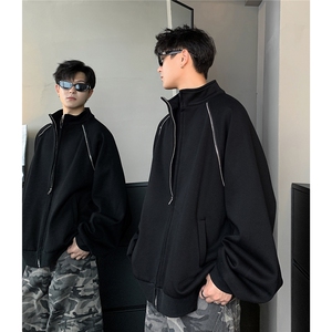 重磅420克金属拉链装饰卫衣秋季新款开衫外套男JK705-68图片
