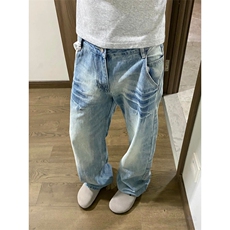 网红款高街牛仔裤潮男宽松【量大价格可谈】P41Y133，男装牛仔裤，星座1112-1