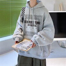 2024秋冬季港风情侣连帽宽松打底卫衣大码A071-W556-P45，男装卫衣，电商A071
