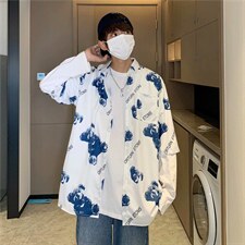 新款印花秋原宿长袖气质潮流ins日系衬衫青春流行日常W1169-P25，男装衬衫，星座512-4