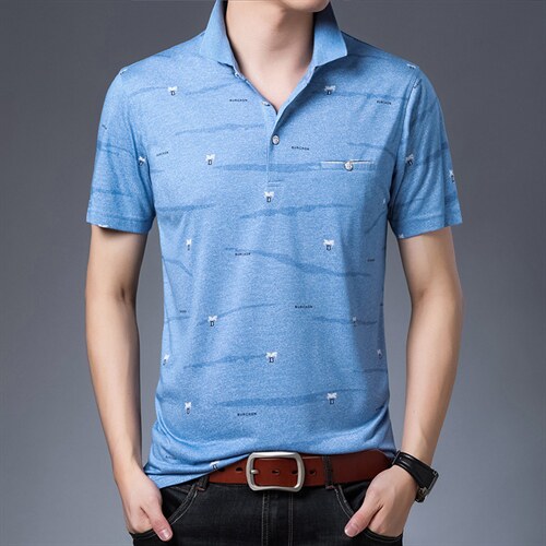 polo衫男2023夏季新款棉质翻领夏季潮流衣服时尚男士POLO男装图片