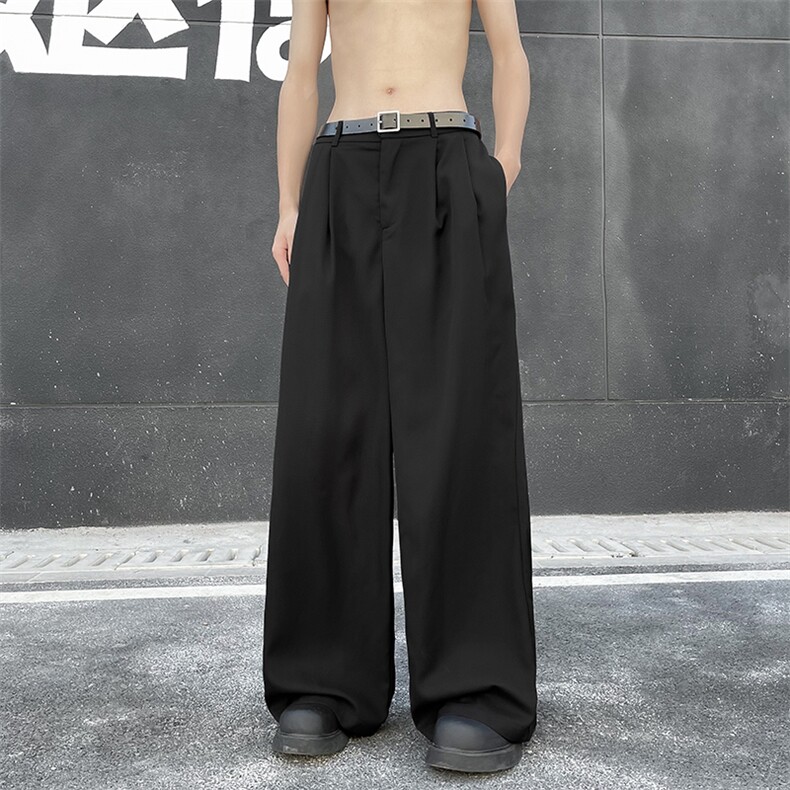 2024春款男西裤宽松阔腿直筒休闲长裤k31 P45图片