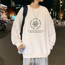 S6163-P28加绒款-P33秋季圆领卫衣男大码韩版宽松长袖外套，男装卫衣，电商A040