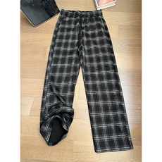 特批P45无差价2025秋季新款休闲磨毛搭格子直筒大码休闲裤男K5979，男装休闲裤，电商A001