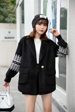 现货供应：双面羊绒拼接针织毛衫袖外套M一XL，其它，拉思维加丝