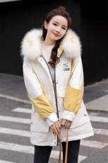 棉衣/棉服时尚收腰百搭优雅撞色拼接棉衣2020年冬季韩版，女装棉衣/棉服，瑶迪依秀