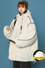 冬装中性风加厚羊羔绒连帽外套宽松羽绒服男女8153-P195控价268，男装羽绒服，电商A441-1
