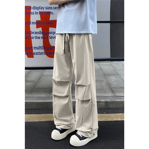 2026春夏衔接新款褶皱宽松工装休闲裤男K24144-特P30建议零售价78图片