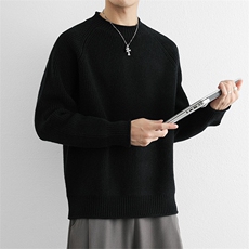 青年长袖针织打底衫上衣冬季新款男士圆领套头毛衣时尚百搭，男装T恤，星座914