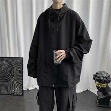 套头连帽夹克男士港风宽松抽绳中性外套潮cec工装春秋WT853，男装夹克，星座1008
