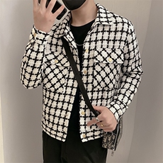 黑色2024秋季新品社会小伙男士夹克修身外套JK238-P118-控158，男装夹克，电商A108