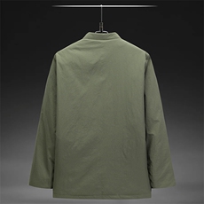 男中年风唐装90绒羽绒服唐装复古盘扣新中式羽绒服外套，男装羽绒服，钱塘723