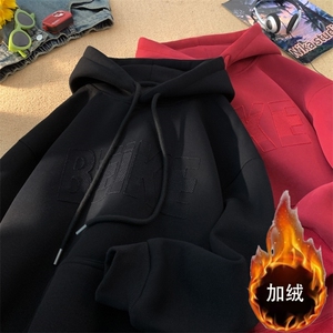db99加绒加厚tp60 重磅美式套头连帽cleanfit卫衣男女同款图片
