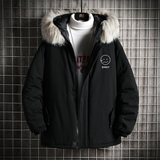 MM48072-P130冬季大毛领衣男士大码加厚袄男服网格挂拍，男装棉衣，电商A040A