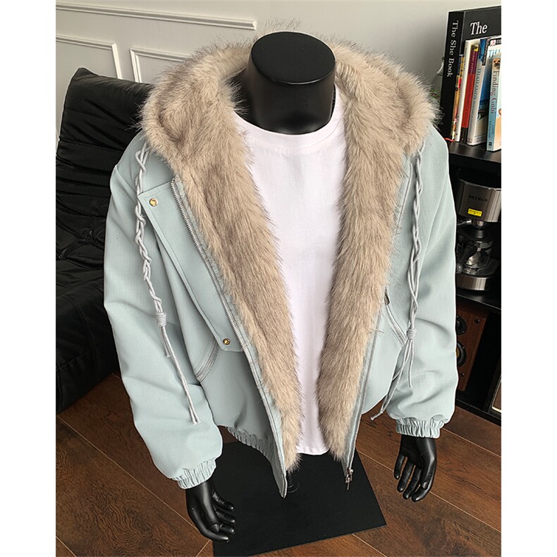 美式复古座山雕连帽棉服加厚保暖夹克宽松外套XZ514-2-25104-P128,男装夹克,星座514-2(原B239)