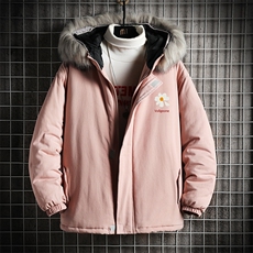MM48059-P130冬季大毛领衣男士大码加厚袄男服网格挂拍，男装棉衣，电商A040A