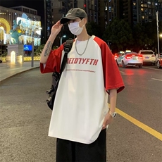标准T恤青春流行ins夏季潮五分袖新款时尚潮牌慵懒圆领男潮流，男装T恤，星座716-2