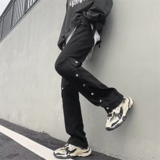 2024夏季新款美式ins高街小众排扣牛仔裤N0663-P48，男装牛仔裤，星座308B-2