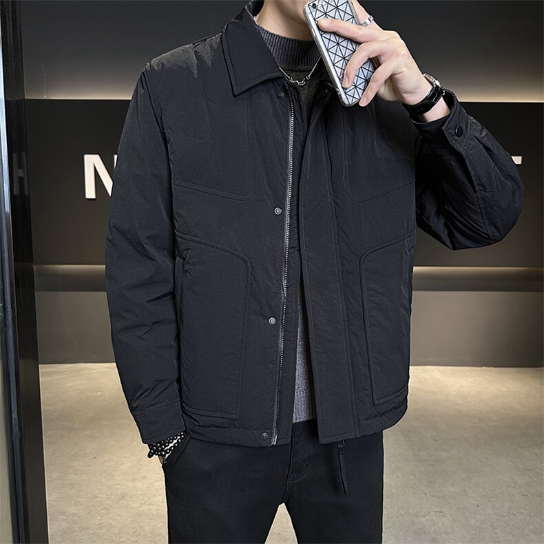 新标902025新款男士白鸭绒翻领简约休闲百搭羽绒服5979-P275,男装羽绒服,电商A413