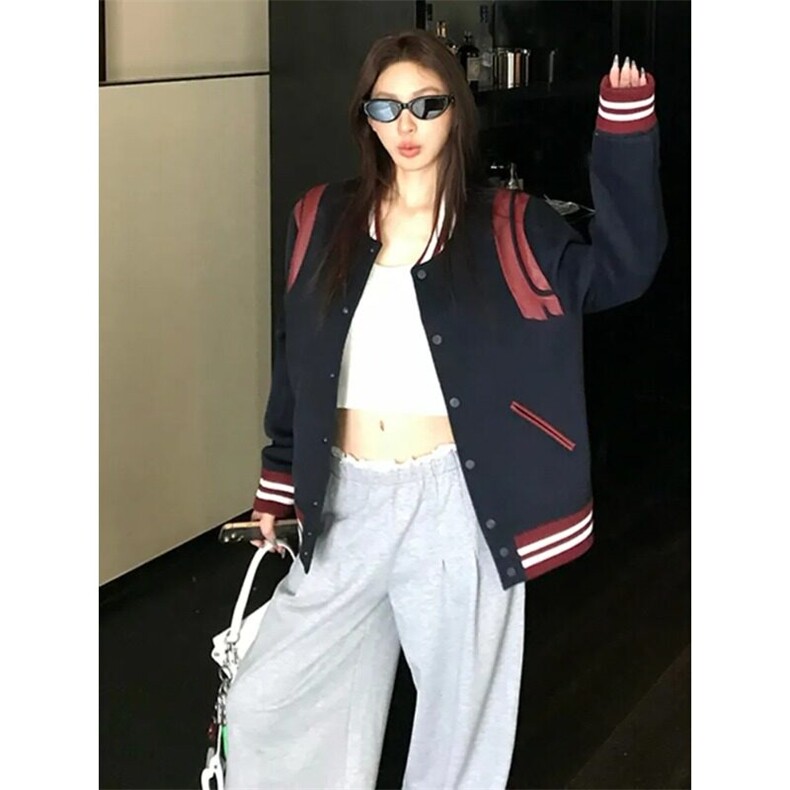 美式复古百搭男女秋冬季新款学院风韩系高街潮流棒球服外套潮,男装夹克,星座506A