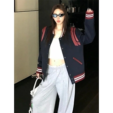 美式复古百搭男女秋冬季新款学院风韩系高街潮流棒球服外套潮，男装夹克，星座506A