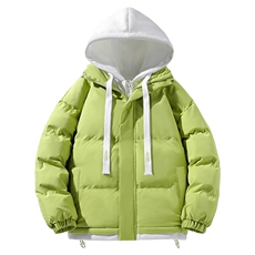 冬季假两件冬季外套韩版连帽加厚棉服运动休闲外套MY5062P-70，男装棉衣，电商A128