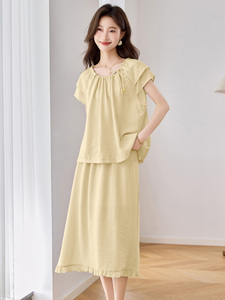 套装裙女2025夏新款韩系绝美甜美独特漂亮气质减龄一整套ootd穿搭图片