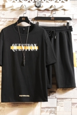 运动服男士夏季短袖T恤一套韩版潮流休闲套装潮牌DS708TP45，男装T恤，电商A102