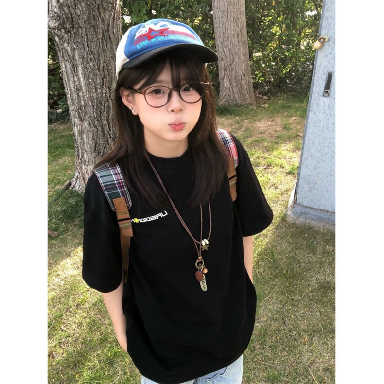 H0754-P35前后刺绣索罗娜领口+包边拉肩短袖T恤情侣款,男装T恤,星座617A-2