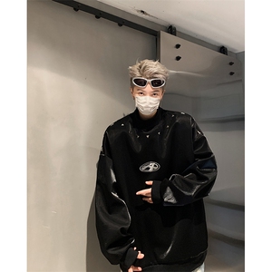美式半高领长袖卫衣男2025秋季宽松休闲外套 XZ514-2-24228-P78图片