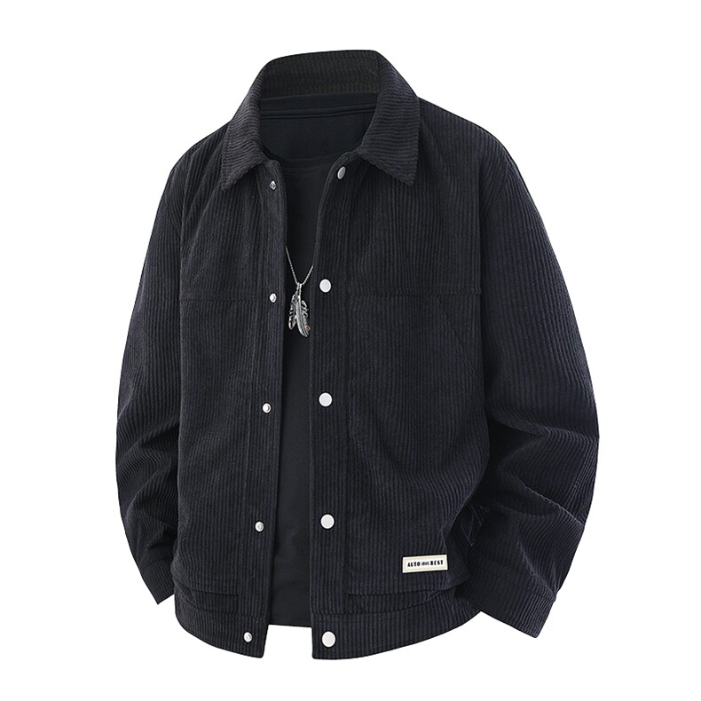 厂家直销春秋男外套商务风休闲男士单夹克新款宽松翻领夹克，男装夹克，星座1508