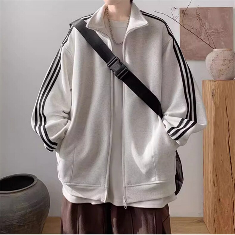 F241013-P55三条杠短款卫衣外套春秋棒球服秋季初秋运动早秋穿搭,女装短外套,星座617A-2