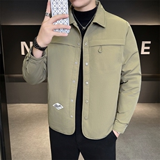 新款男士小翻领羽绒服夹克加厚防寒309B-3-81065-P188，男装夹克，星座1409-3