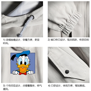 JK41223-P85 纯棉连帽夹克男士大码工装夹克男 网格图片