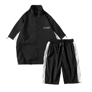 有 男士套装夏季情侣T恤短裤运动服防晒衣两件套DS409TP70图片