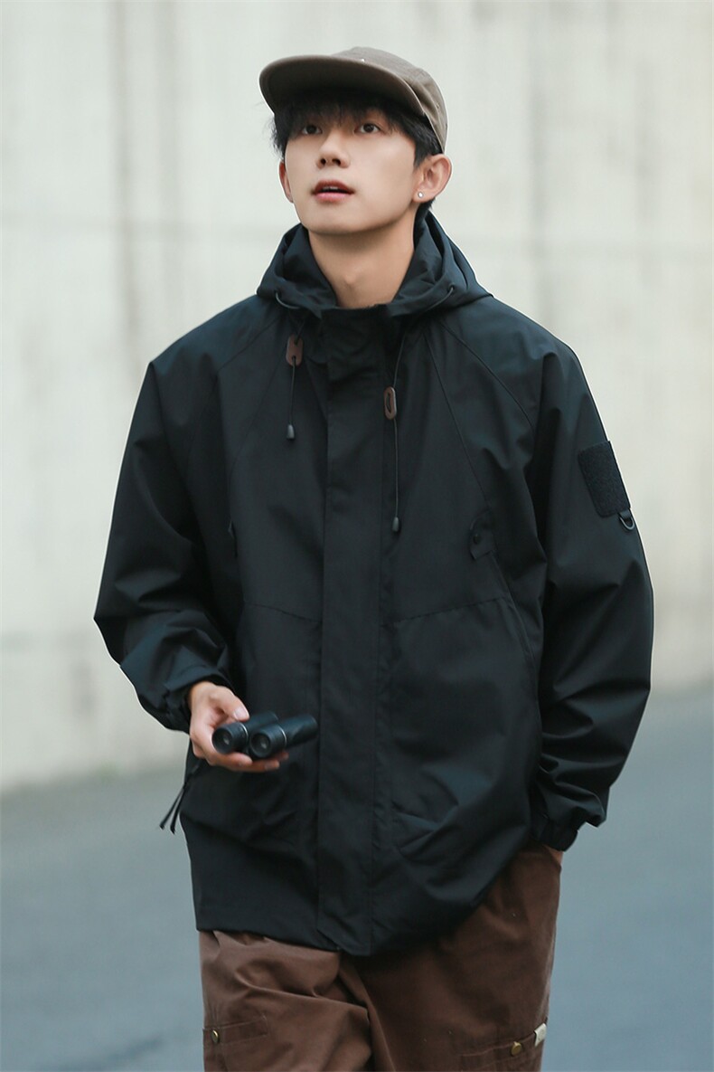 Cityboy情侣时尚连帽冲锋衣外套夹克团体班服,男装夹克,星座301D-5(原星座1415）
