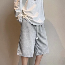 夏季华夫格短裤宽松学生韩版贴标冰丝华夫格五分短裤HK81P23，男装休闲裤，星座1116-2