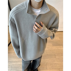 (风）秋冬新款高克重1结构织法可变高领翻领毛衣TM08-P83，男装针织衫/毛衣，星座1315