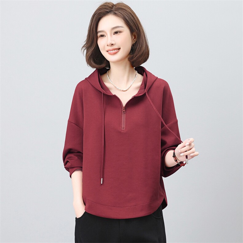 连帽卫衣女2025春秋新款时尚洋气爆款女装外套减龄宽松休闲上衣潮，女装卫衣/绒衫，璐依舞