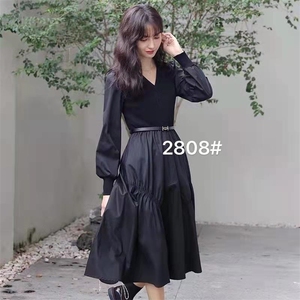 秋季拼接连衣裙,女装连衣裙,时尚秀衣阁