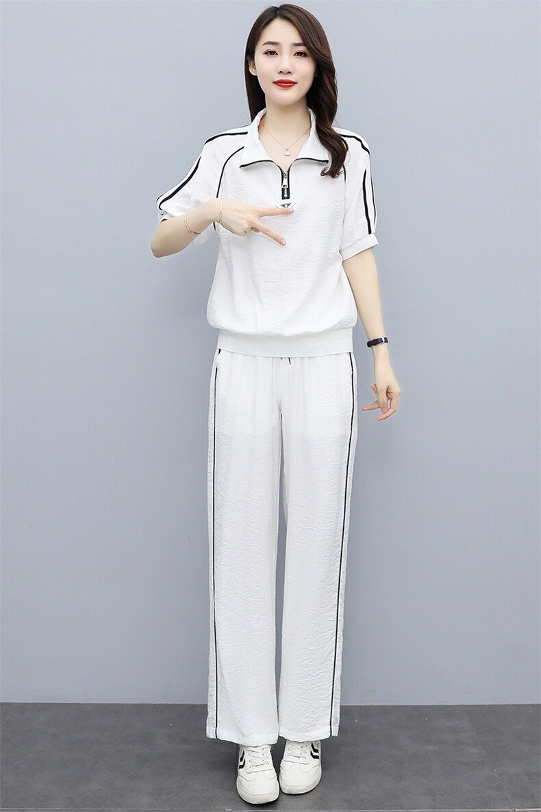 2023春季新款简约时尚休闲百搭气质减龄舒适显瘦两件套,女装套装/套裙,凯瑟曼