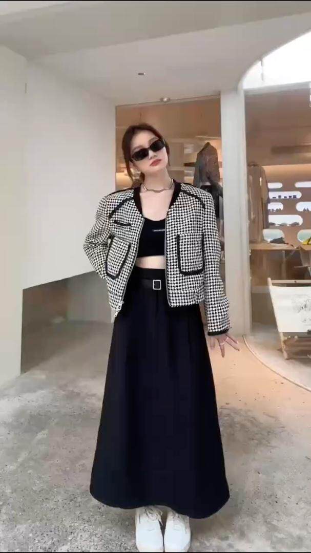 千鸟格毛呢，其它，时代公主